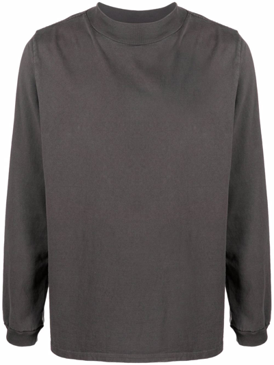 Les Tien Long-sleeved Mock-neck Sweatshirt In Black