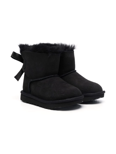 Ugg Kids' Bailey Bow Ii 及踝靴 In Black