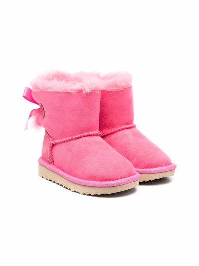 Ugg Kids' Bailey Bow Ii Ankle Boots In Pink