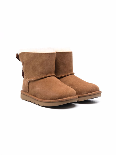 Ugg Kids' Bailey Bow Ii Ankle Boots In Brown