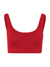 Hanro Touch Feeling Crop Top In Blood Orange