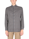 Lardini Checked-pattern Shirt In Gray