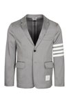 Thom Browne Cotton Gabardine Blazer In Grey