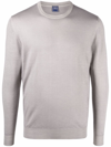 FEDELI LIGHT GREY MERINO WOOL jumper,4UIF7023 28