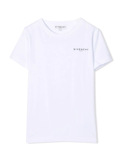 Givenchy Kids' Logo印花t恤 In White