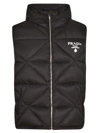 PRADA QUILTED LOGO HOODED VEST,SGB804 S202 1WQ8 F0002