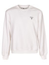 PRADA PRADA CHEST LOGO PLAIN RIBBED SWEATSHIRT,UJL187 S202 1YYB F0N40