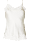 Gold Hawk Lace Trim Camisole Vest In Dove