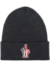 MONCLER LOGO PATCH KNITTED BEANIE