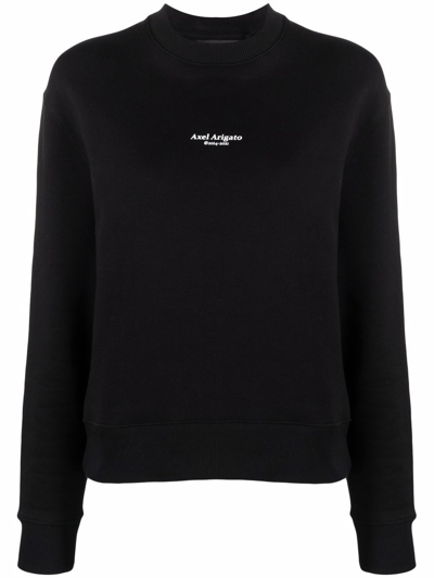 Axel Arigato Logo-print Organic Cotton Sweatshirt In Schwarz