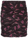Ba&sh Cassi Gathered Mini Skirt In Black