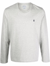 Polo Ralph Lauren Logo-embroidered T-shirt In Grey