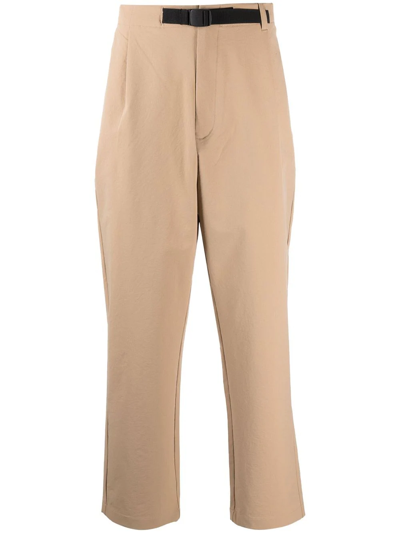 Goldwin Belted-waist Trousers In Neutrals