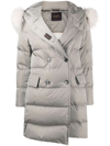 Moorer Ainara Padded Down Coat In Grau