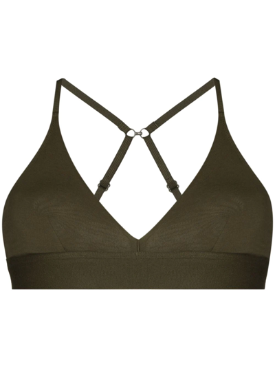 Skin Hadlee Triangle Bra In Green