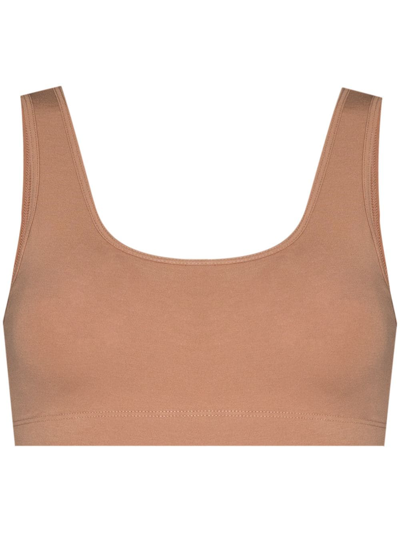 Skin Gilly Organic Cotton Bralette In Neutrals