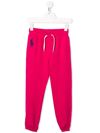 Polo Ralph Lauren Embroidered-logo Track Pants In Pink