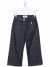GIVENCHY STRIPED STRAIGHT-LEG JEANS