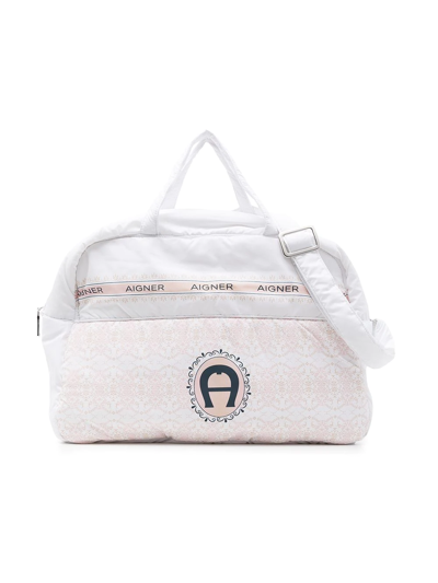 Aigner Logo-print Paisley Baby Changing Bag In White