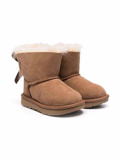 Ugg Kids' Bailey Bow Ii Ankle Boots In Brown