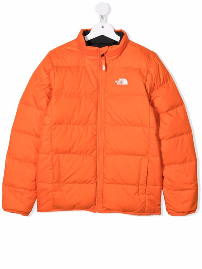 The North Face Teen Logo Padded Jacket In Orange