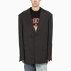 BALENCIAGA DARK GREY RENTAL TAILORED JACKET,675434TKT30-J-BALEN-1240