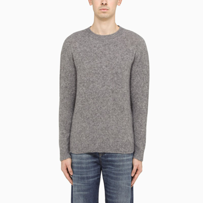 Roberto Collina Grey Cashmere Crewneck Jumper