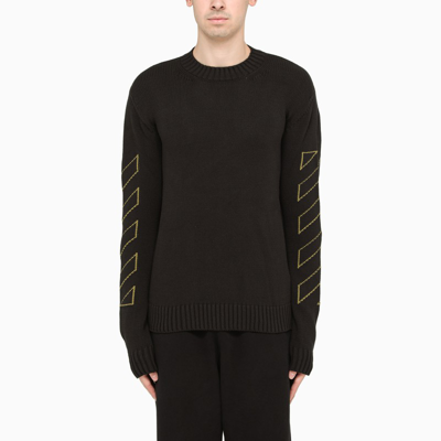 Off-white Black Pullover With Arrows Embroidery