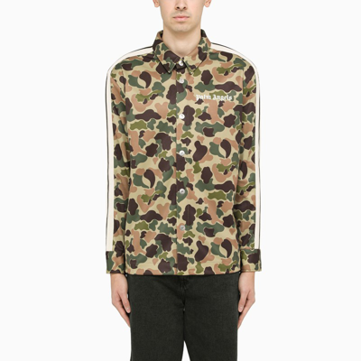 Palm Angels Green Camo Track Shirt