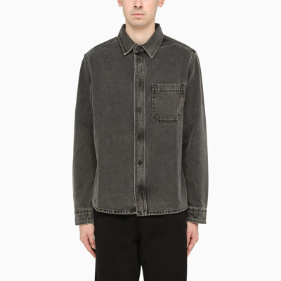 Off-white Arrow-print Dark Grey Denim Shirt