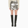 OFF-WHITE BLACK AND WHITE MINI SKIRT,OWYF005F21DEN004-J-OFFW-1001