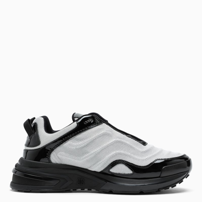 Givenchy Giv 1 Mesh And Leather Light Runner Black And Silver