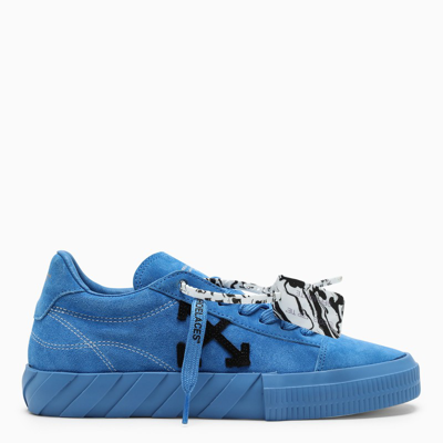 Off-white Arrow Suede Vulcanized Low-top Sneakers In Blue