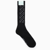 OFF-WHITE BLACK DIAG SOCKS,OMRA001F21KNI001-J-OFFW-1001