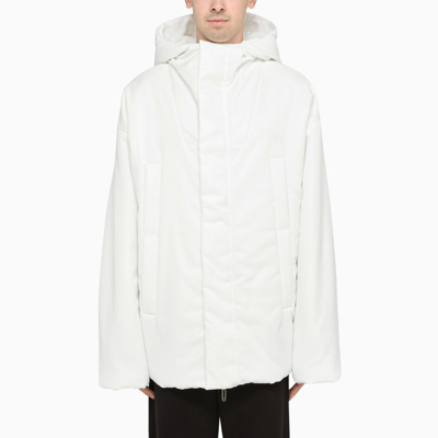 Off-white White Hoodie Parka Jacket