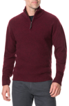 Rodd And Gunn Rodd & Gunn Charlestown Quarter Zip Sweater In Merlot