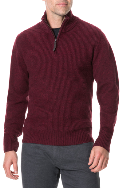 Rodd And Gunn Rodd & Gunn Charlestown Quarter Zip Sweater In Merlot