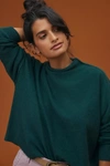 Anthropologie The Alani Cashmere Mock-neck Sweater In Green