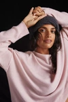 Anthropologie The Alani Cashmere Mock-neck Sweater In Pink