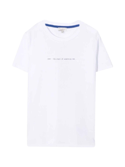 Paul Smith Junior Kids' White T-shirt In Bianco