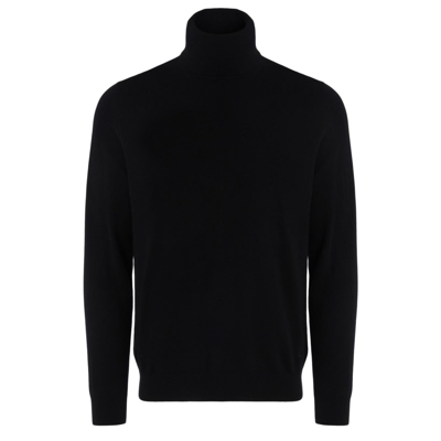 Dondup Turtleneck In Black Merino Wool In Multicolor | ModeSens
