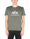 ALPHA INDUSTRIES T-SHIRT WITH LAMINATED LOGO,100501RP 142