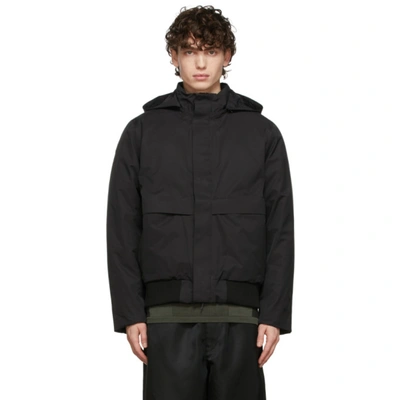 Y-3 BLACK DOWN HARRINGTON JACKET 