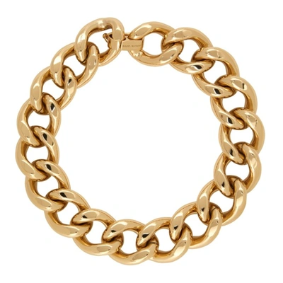 Isabel Marant Links Chunky Chain Collar Necklace In Dore