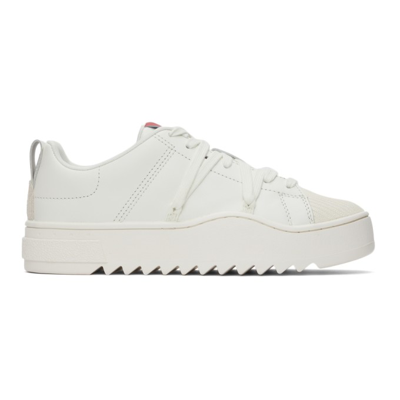 Diesel White S-shika Lace-up Sneakers In T1015
