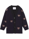 BURBERRY THOMAS BEAR EMBROIDERED CARDIGAN