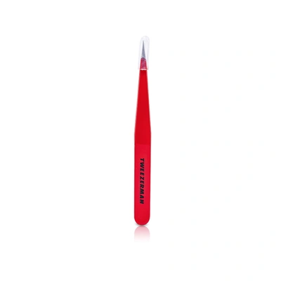 Tweezerman Stainless Steel Slant Tweezer Red In Signature Red