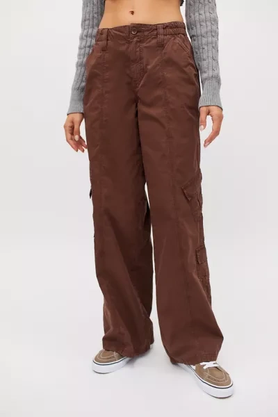 Urban Outfitters Y2k Low-rise Cargo Pant In Chocolate