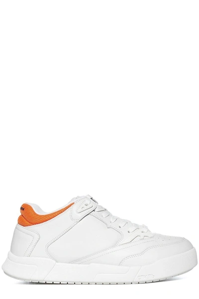 Heron Preston Lace-up Leather Sneakers In White