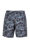 PALM ANGELS PALM ANGELS LOGO PATCH CAMOUFLAGE PRINTED SWIM SHORTS